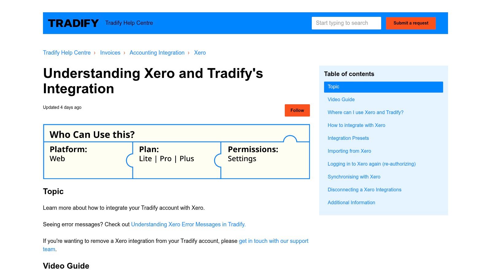 Screenshot from https://help.tradifyhq.com/hc/en-us/articles/360019239014-Understanding-Xero-and-Tradify-s-Integration